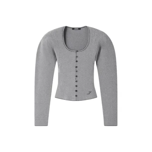 Jacquemus Облегающий кардиган с вырезом Scoop трикотаж женский