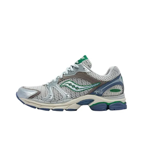 Saucony ProGrid Triumph Victory 4 Беговые кроссовки Низкий верх Серебряный Коричневый Зеленый Унисекс