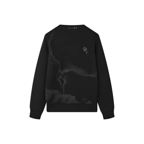 HLA Черный узор 1B Унисекс Свитшоты