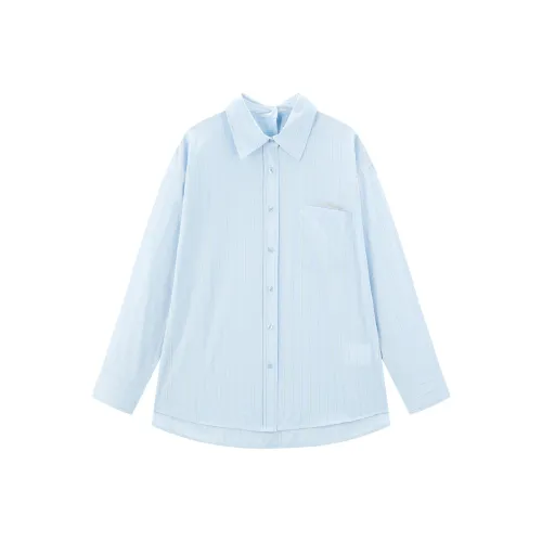 PEACEBIRD Fine Ткань Синяя Женская Рубашка