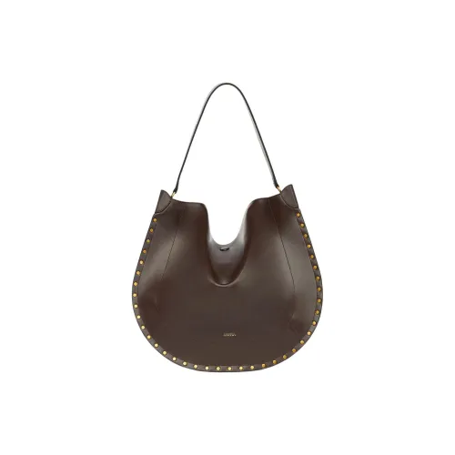 ISABEL MARANT ETOILE Замша Телячья кожа Полумесяц Сумка Сумка на одно плечо Женская Темно-коричневая