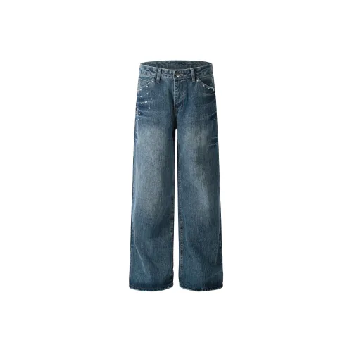 FQHQ Синий [Классический Ностальгический] Унисекс Джинсы