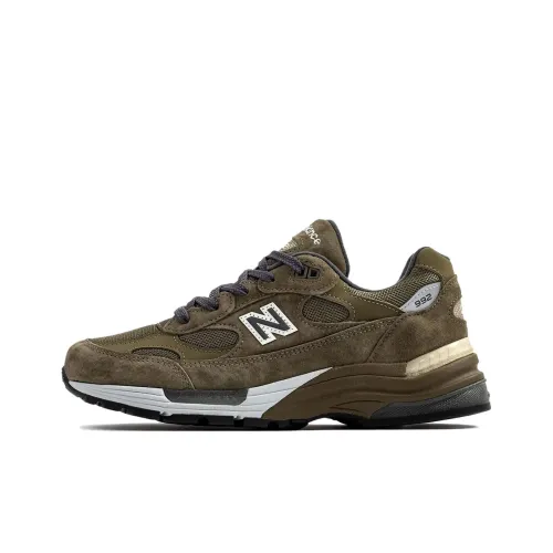 New Balance NB 992 Устойчивые к истиранию низкие беговые кроссовки Мужские Коричневые