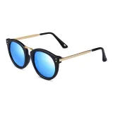 Ярко-черная оправа, далёкий синий