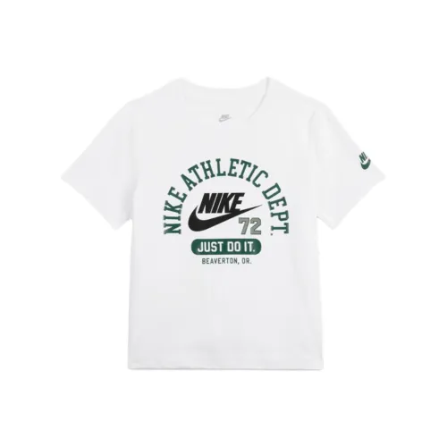 NIKE Белый Детский Футболка для дошкольников