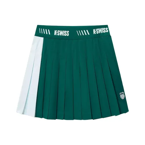 KSWISS Женские Логотип Цвет BLOCKS Плиссированный Теннис Юбка Теннис Низ Женские