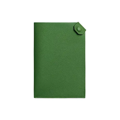 HERMES Tarmac Эпсомская кожа Держатель для паспорта Женский Зеленый