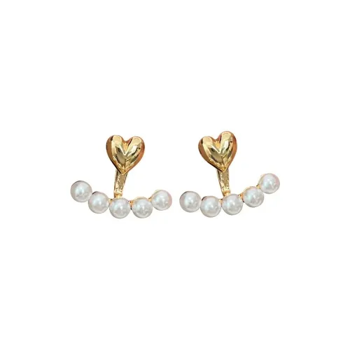 Drejew Alloy Faux Pearl Stud Earrings Women's