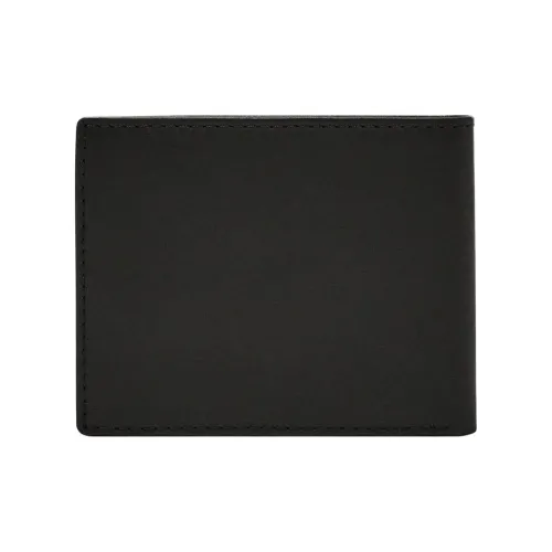 FOSSIL Телячья кожа Кошелек Стандартный Мужской Черный