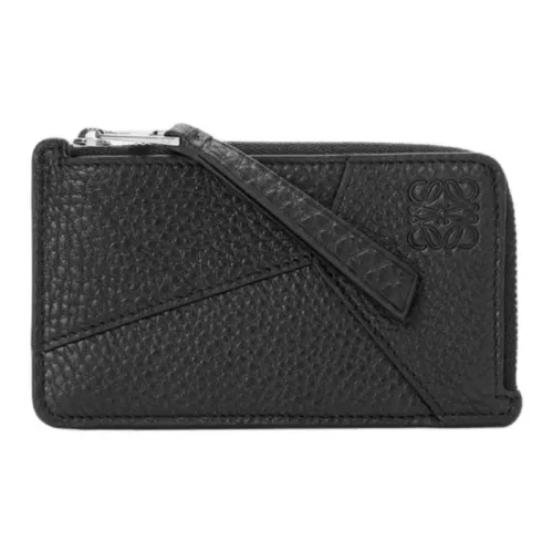 LOEWE Мужской держатель для карт из телячьей кожи черный