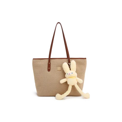 JANITINO ПУ (полиуретан) Сумка-тоут Сумка через плечо Стандартная Женская Абрикосовая