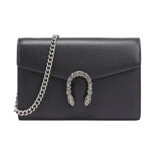 GUCCI Dionysus Кожа Кошелек Сумка через плечо Сумка на плечо Мини Женский Черный