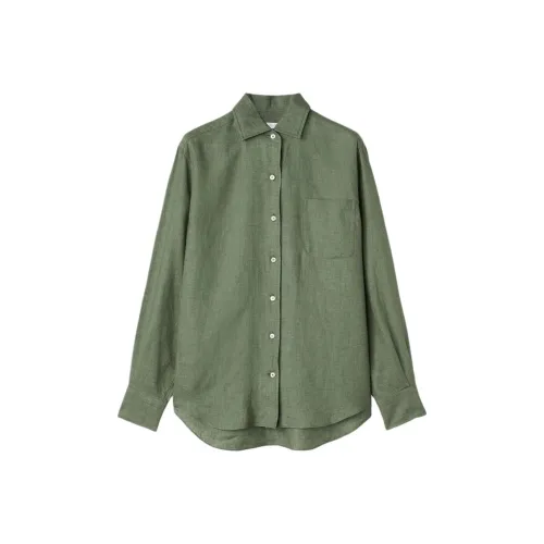 Loro Piana Простые Зеленые Женские Рубашки