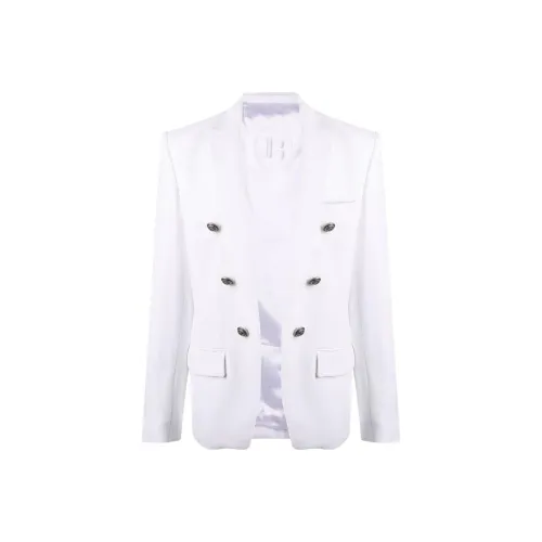 BALMAIN SS22 Бизнес-костюм Пальто Мужской Белый