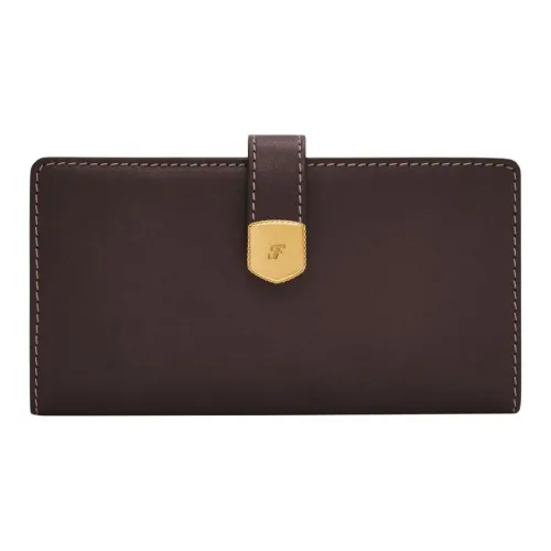 FOSSIL Кожа Кошелек Женские Темно-коричневый