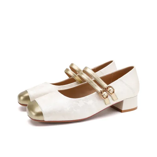 FOXER Квадратный каблук Mary Jane Женские туфли