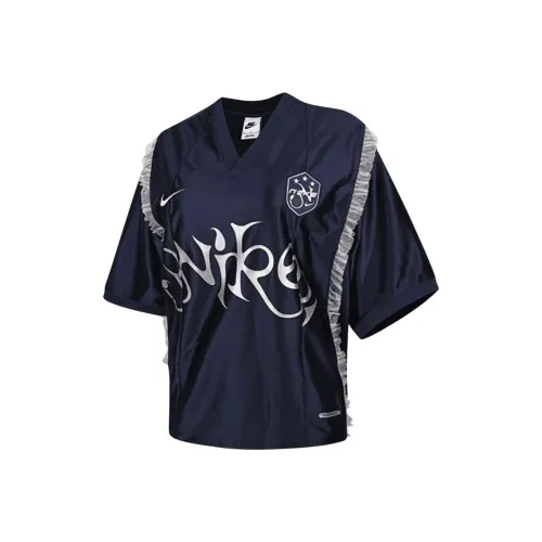 NIKE Темно-синие Женские Футболки