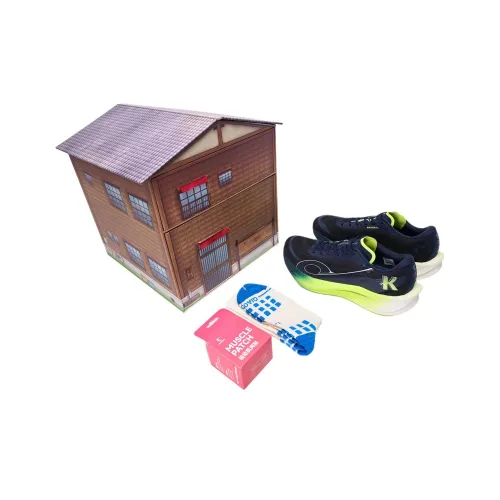 QIAODAN Strong Wind 3,0 PRO Беговые кроссовки Низкий топ Колледж синий/Светлячок желтый Мужской