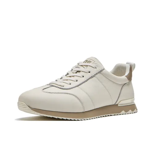 WH Аbrasion Resistant Легкий Bottom Resistant Low Top Casual Men's White