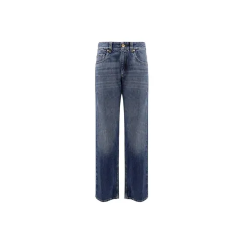 BRUNELLO CUCINELLI Синие Женские Джинсы