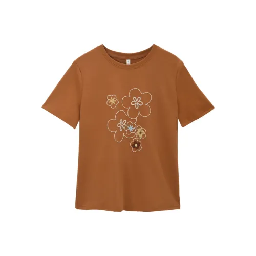 MISHOW Апельсиновый Топ Женские Т-Рубашки