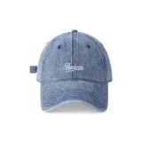 Винтажный синий вымытый деним, слоновая кость, вышивка