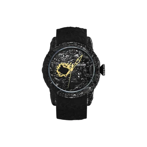 LIBER AEDON Наручные часы Кварцевый механизм Резиновый ремешок Черный циферблат Мужские часы