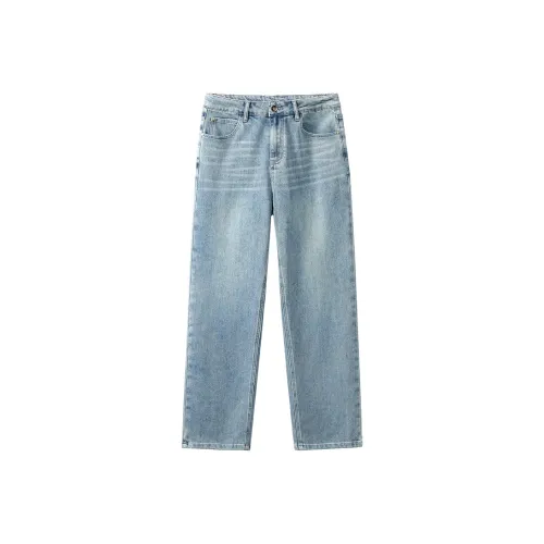 Xiyue Широкие брюки Мужские Светло-синие