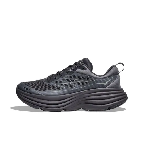 HOKA ONE ONE Bondi 8 Устойчивые к истиранию Низкие Кроссовки для бега по пересеченной местности Повседневные Беговые кроссовки Унисекс Угольный серый