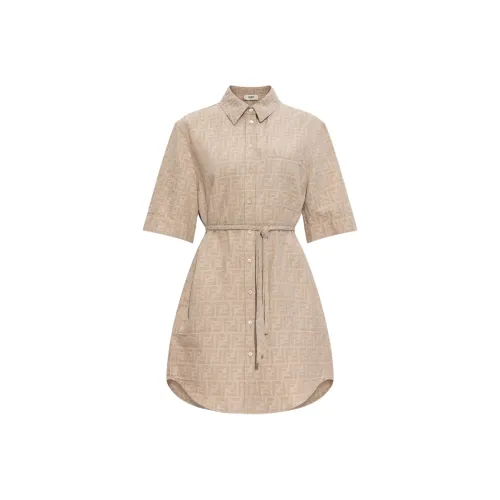 FENDI SS25 Короткий рукав Платье Женское