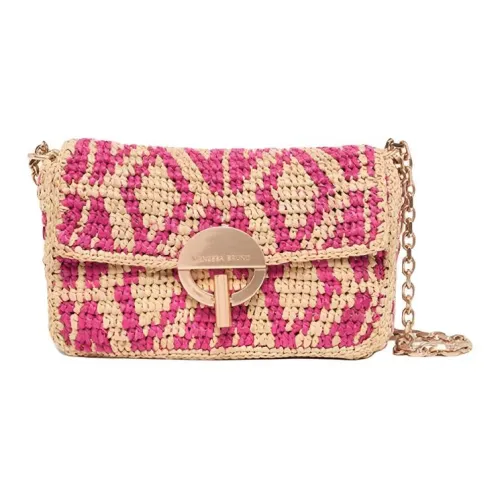 Vanessa Bruno Сумка через плечо из соломенной ткани маленькая женская фуксия