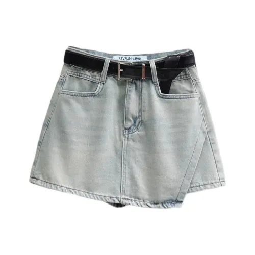 7 SEVFUN Светло-синий Женские Джинсовые Шорты