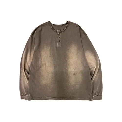 Undermycar SS25 Анти Fxxking Логотип Играть Щетка Промытый Henley Рубашки T Рубашка Мужская