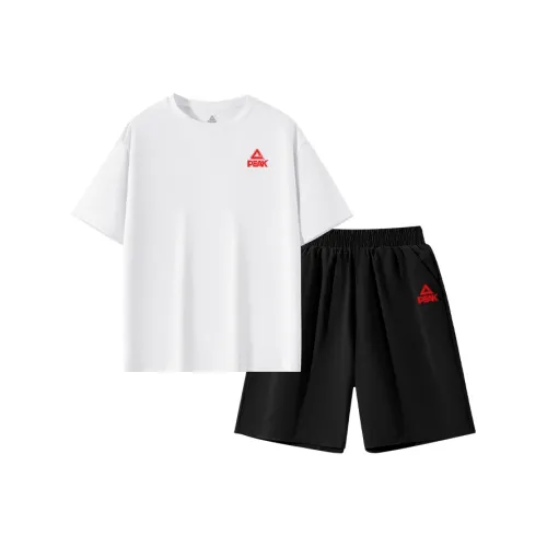 PEAK Повседневная спортивная одежда 2 предмета комплект натуральный белый для детей 3-7 лет