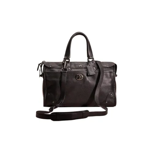 COACH Rhyder Кожа Доска Сумка через плечо Сумка Большая Унисекс Черная