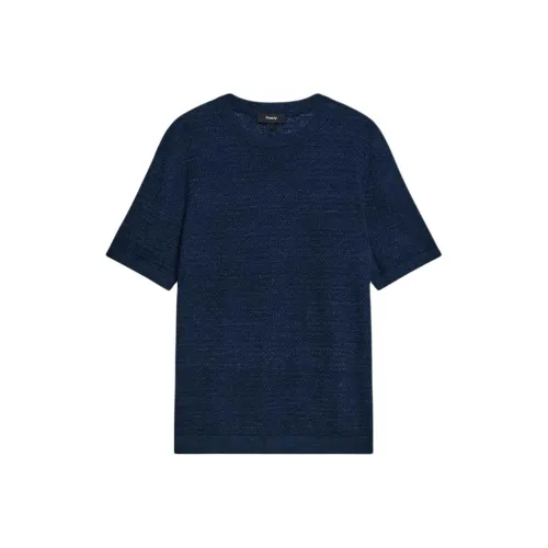 THEORY Темно-синий мужской трикотаж