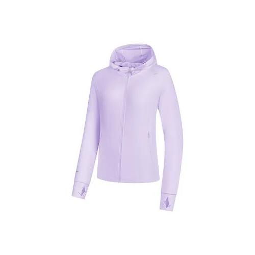 QIAODAN Super Light Дышащий Быстросохнущий Защита от ультрафиолета Одежда с защитой от солнца Женская Purple Sunset