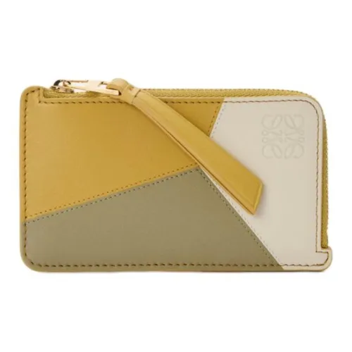 LOEWE Пазл Коровья кожа Картхолдер Женские Имбирный And Морская соль