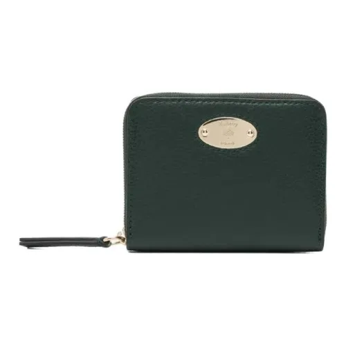 Mulberry Крупнозернистая текстура Коровья кожа Кошелек Маленький Женский Зеленый