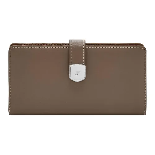 FOSSIL Гладкая коровья кожа Кошелек Мужской Серый