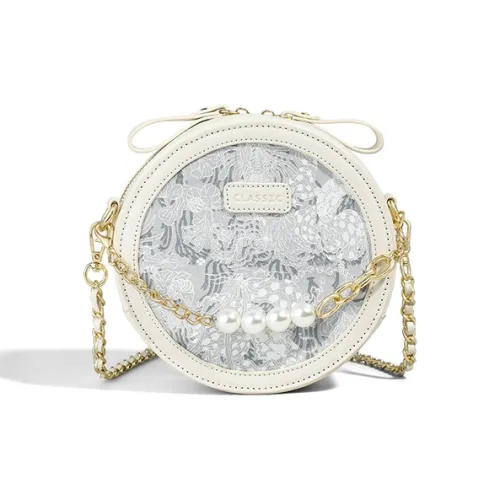 Crtnzo Kroez Сумка через плечо из синтетической кожи маленькая круглая сумка стандартная женская цвет экрю