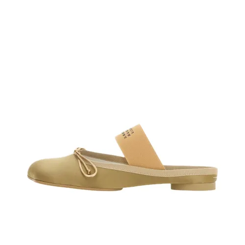 MM6 Maison Margiela совместные домашние тапочки женские бежевые