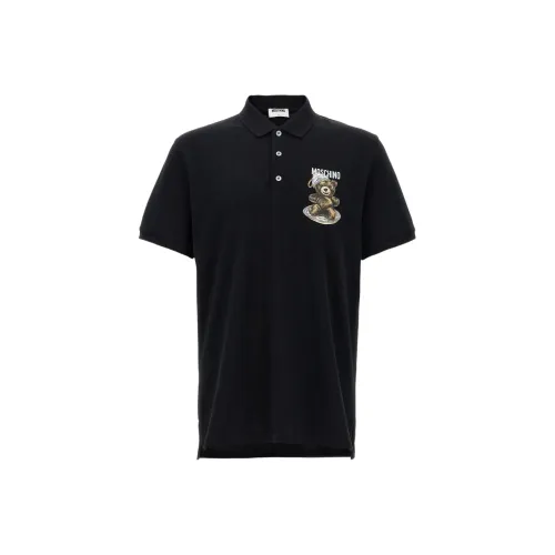 MOSCHINO Мужская поло рубашка черного цвета