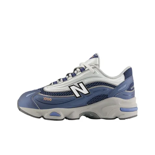 New Balance NB 1000 Устойчивый к истиранию Низкий топ Детская беговая обувь Индиго Свет Серебряный Подростки