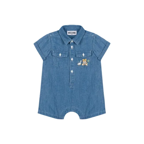 MOSCHINO Комбинезон Тедди Короткий Romper из шамбре Гусь для малышей и детей младшего возраста
