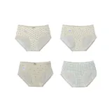 4 шт (Голубой цветок + Розовые цветы + Кофейно-бежевый медвежонок + Синяя клетка)