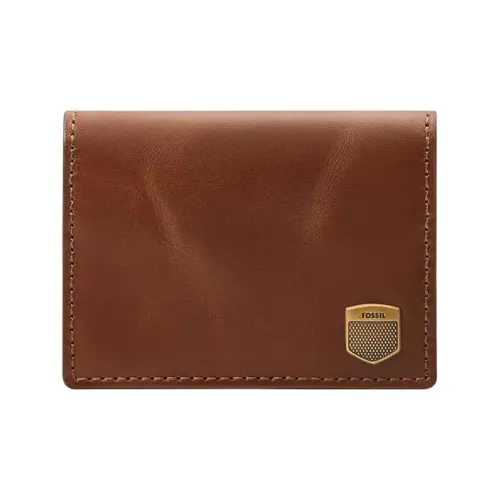 FOSSIL Кожа Картхолдер Стандартный Унисекс Коричневый