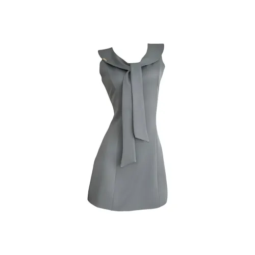 DANCANG С утяжкой на талии Без рукавов Мини Платье Женское