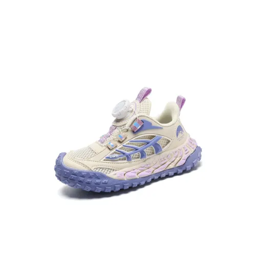 Binary Slip-Resistant Дышащий Легкий Амортизация Низкий Топ Детские Lifestyle Shoes Фиолетовый Детский