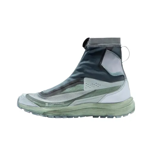 11 Boris Bidjan Saberi x SALOMON Bamba 2 Устойчивый к истиранию Высокий Топ Повседневная обувь Мужская Синий Зеленый